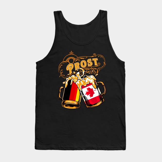 Oktoberfest Wiesn Prost Deutschland - Canada Tank Top by TonTomDesignz